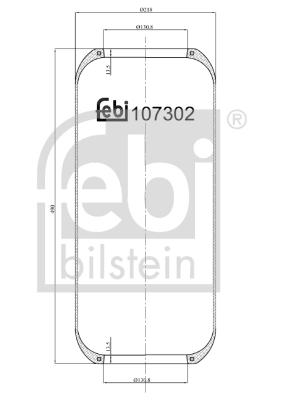 Кожух пневматической рессоры FEBI BILSTEIN 107302