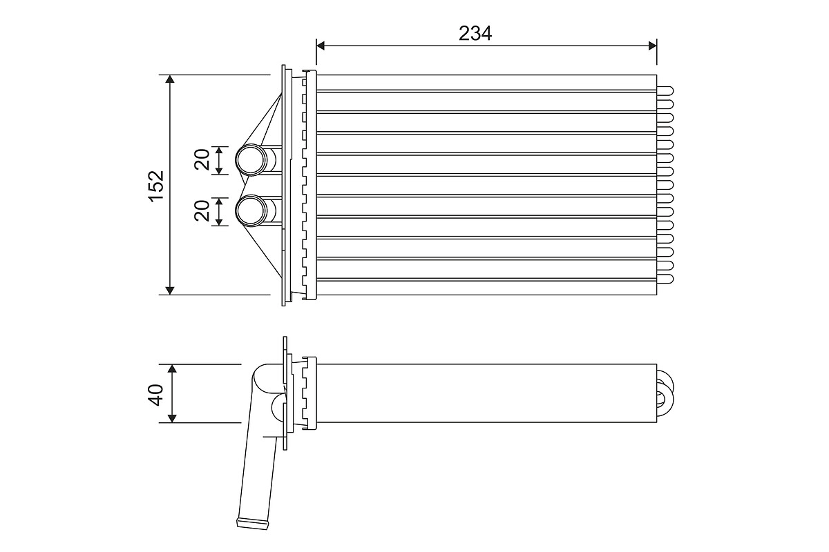 Теплообменник отопление салона VALEO 715306