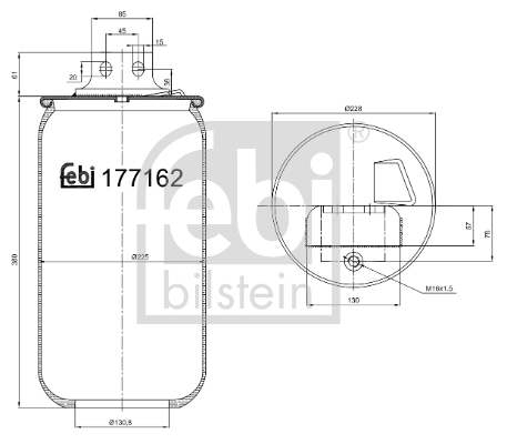 Кожух пневматической рессоры FEBI BILSTEIN 177162