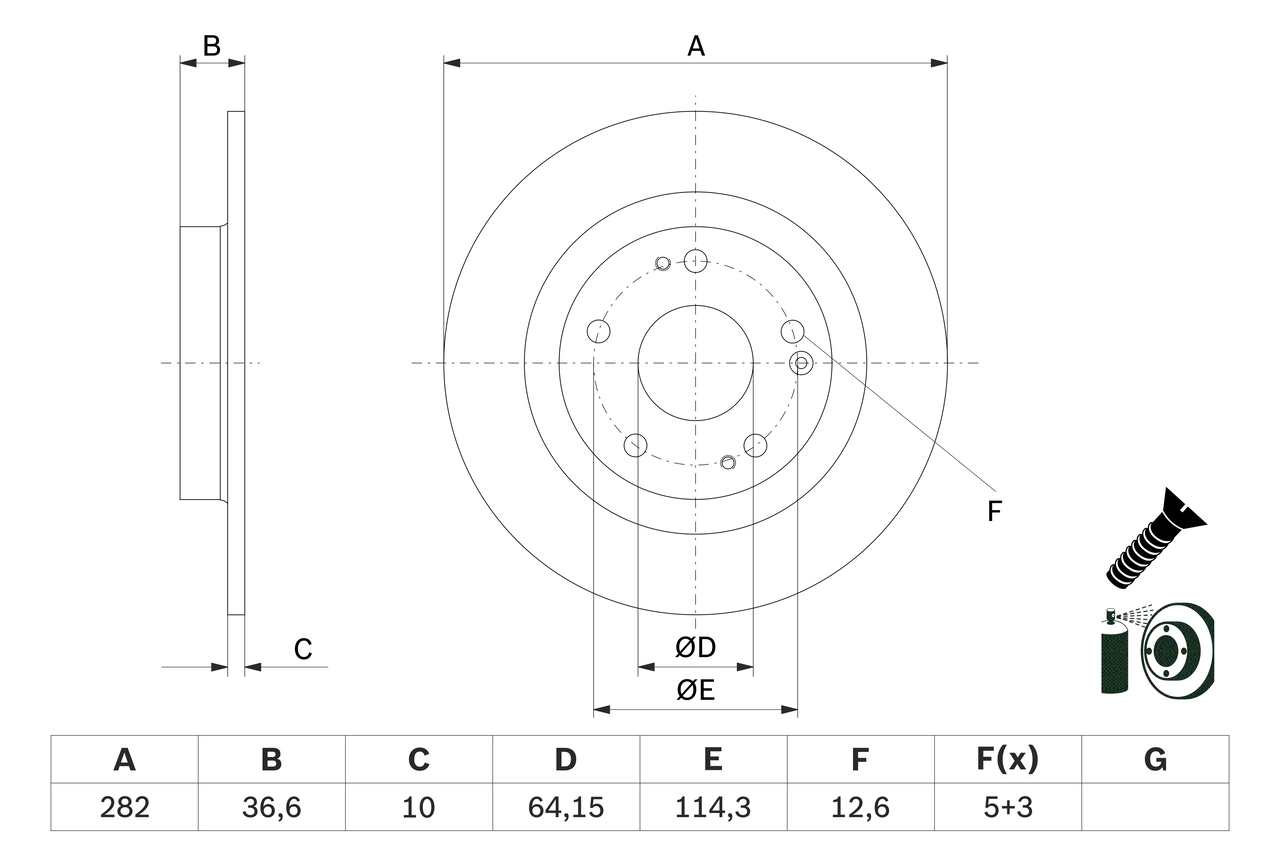 Тормозной диск BOSCH 0 986 479 G90