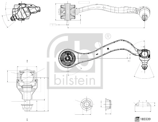 Рычаг независимой подвески колеса подвеска колеса FEBI BILSTEIN 185539