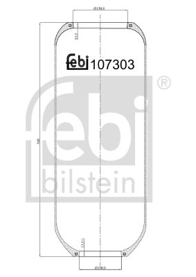 Кожух пневматической рессоры FEBI BILSTEIN 107303