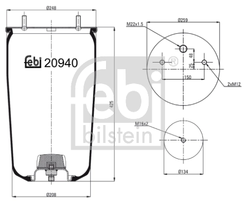 Комплект тормозных колодок дисковый тормоз FEBI BILSTEIN 20940