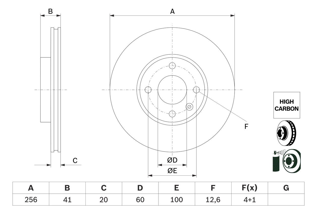 Тормозной диск BOSCH 0 986 479 G83