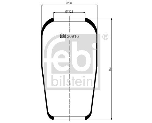 Кожух пневматической рессоры FEBI BILSTEIN 20916