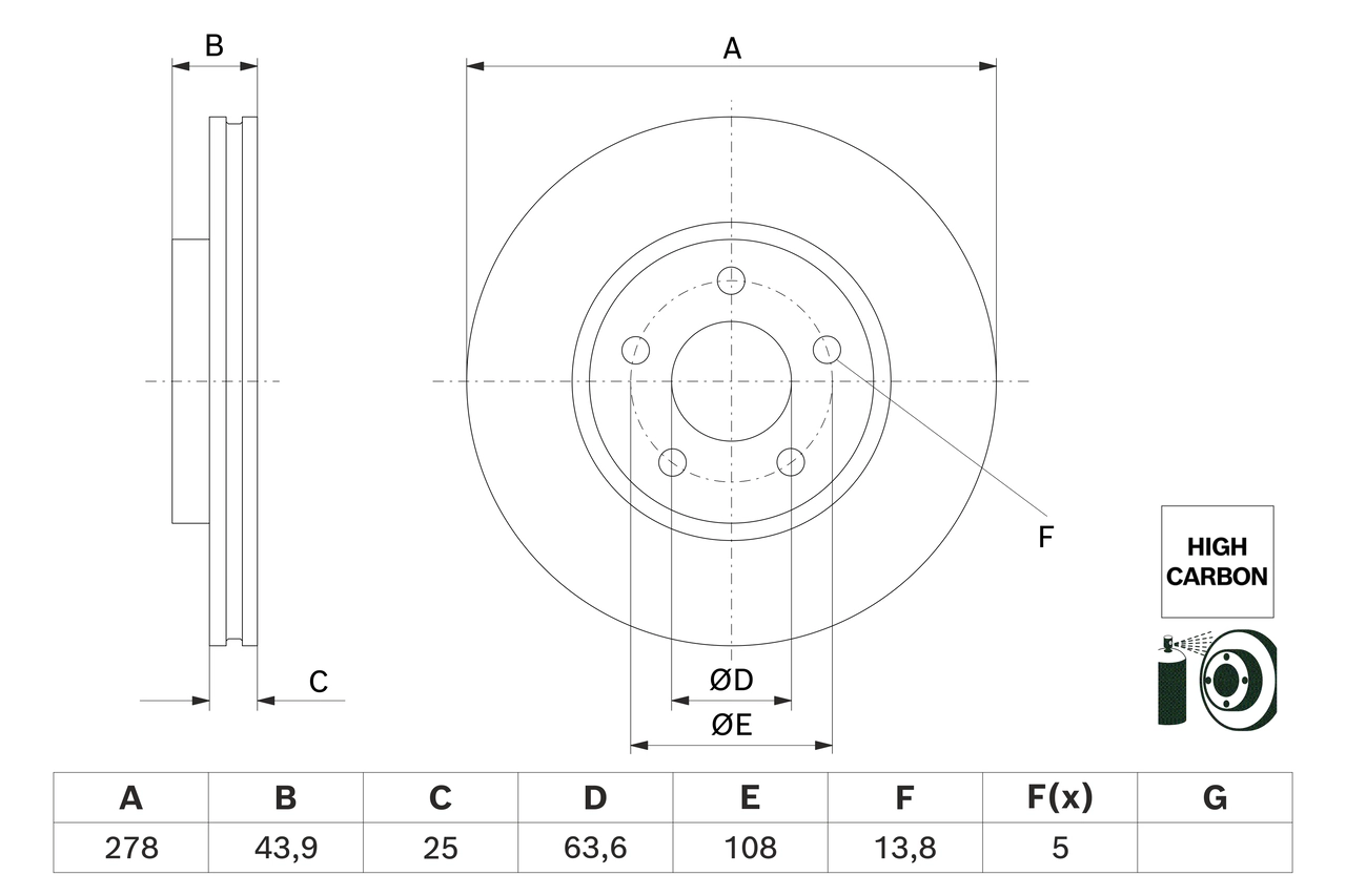 Тормозной диск BOSCH 0 986 479 H66