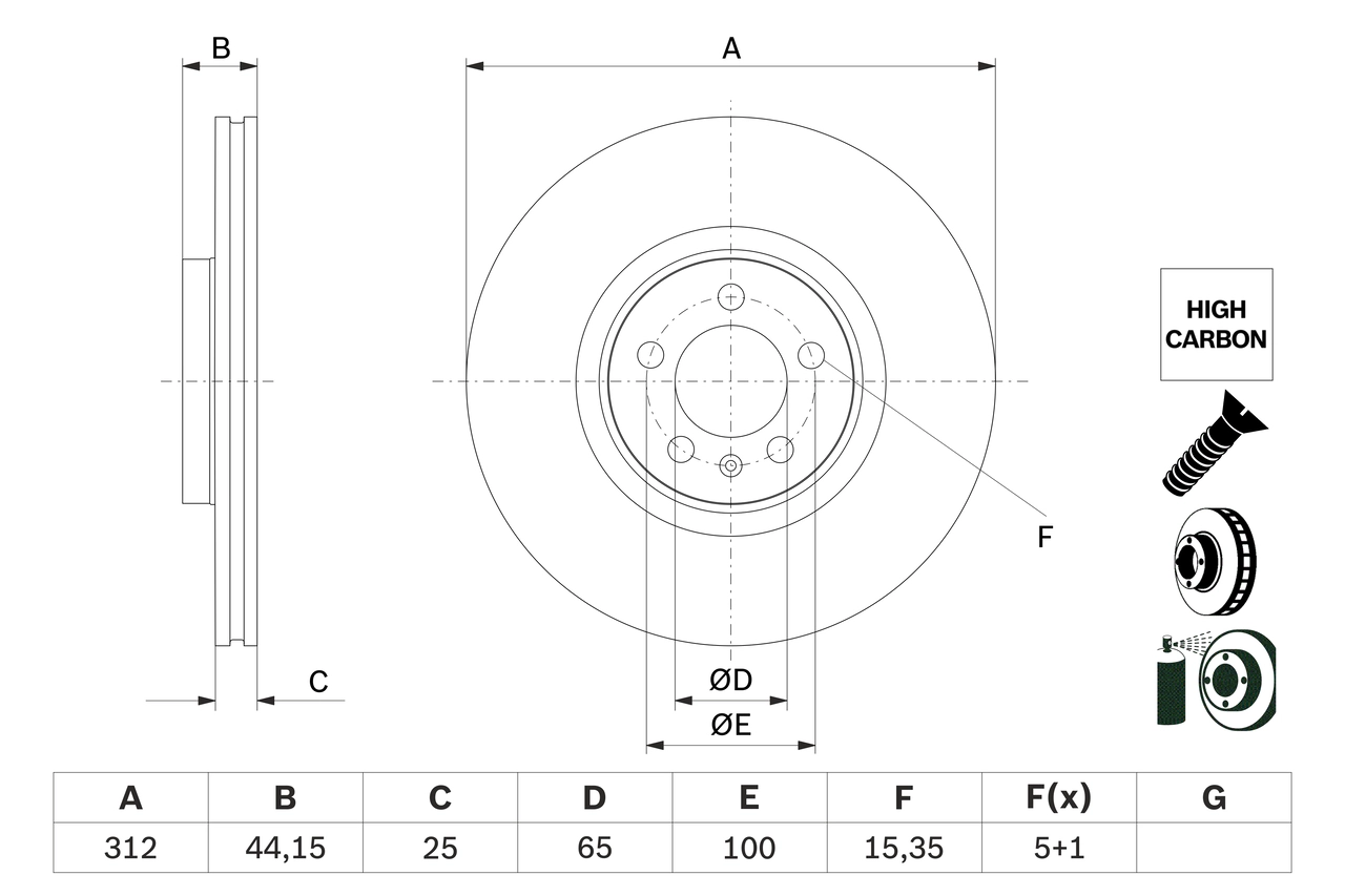 Тормозной диск BOSCH 0 986 479 H30