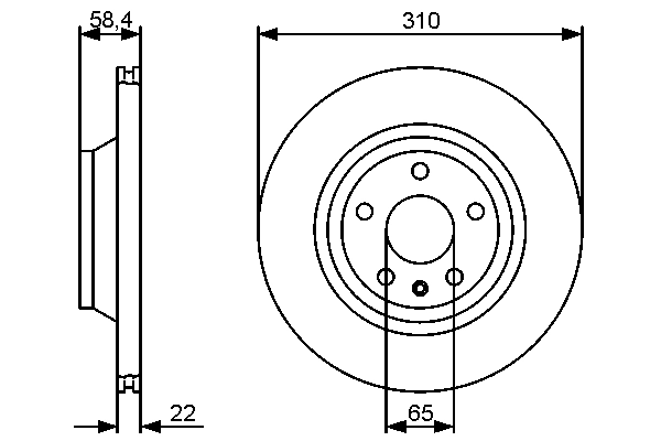 Тормозной диск BOSCH 0 986 479 466