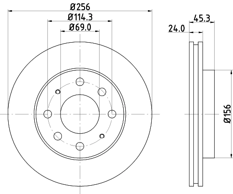 Тормозной диск HELLA/BEHR/PAGID 8DD 355 107-321