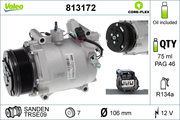 Компрессор кондиционер VALEO 813172