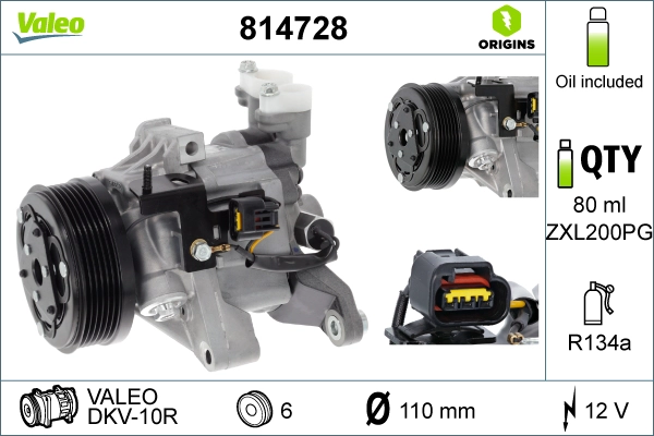 Компрессор кондиционер VALEO 814728