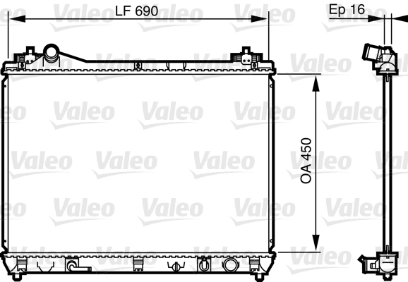 Радиатор охлаждение двигателя VALEO 735580