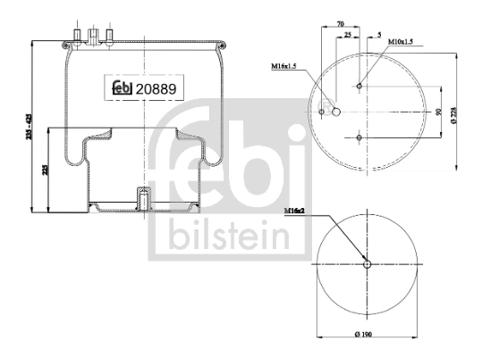 Кожух пневматической рессоры FEBI BILSTEIN 20889