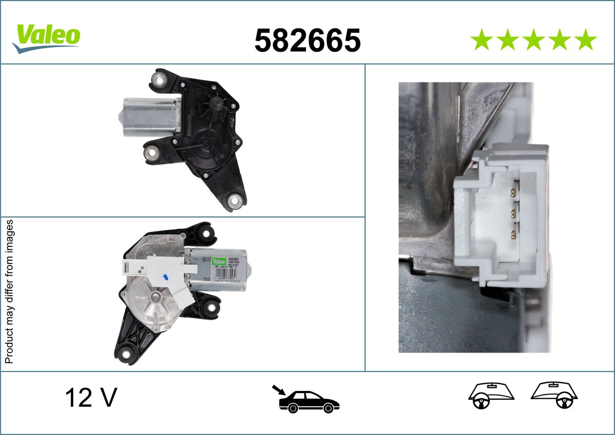 Двигатель стеклоочистителя VALEO 582665
