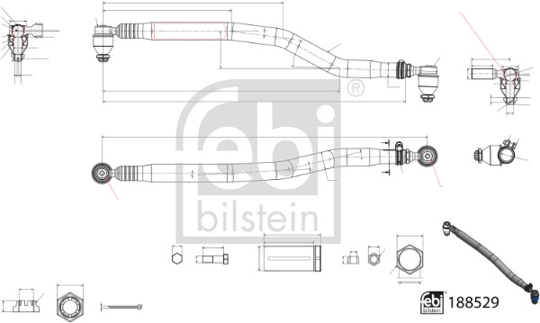 Продольная рулевая тяга FEBI BILSTEIN 188529