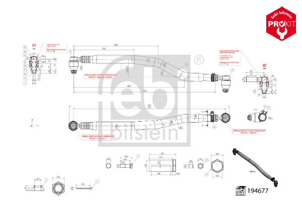 Продольная рулевая тяга FEBI BILSTEIN 194677