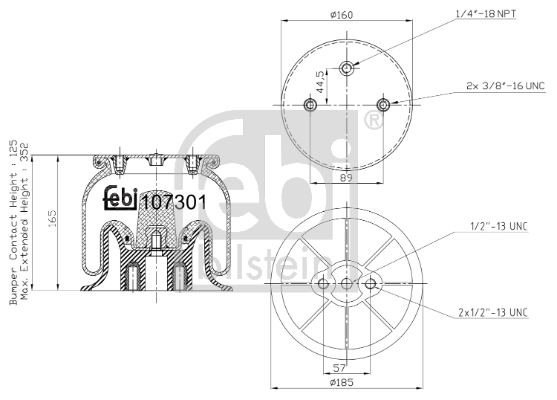Кожух пневматической рессоры FEBI BILSTEIN 107301