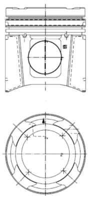 Поршень KOLBENSCHMIDT 41012600