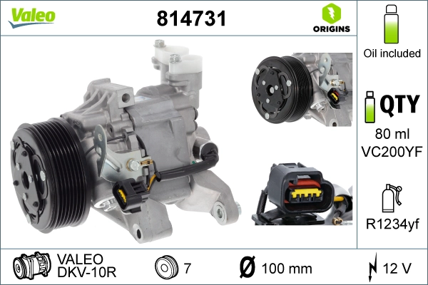 Компрессор кондиционер VALEO 814731