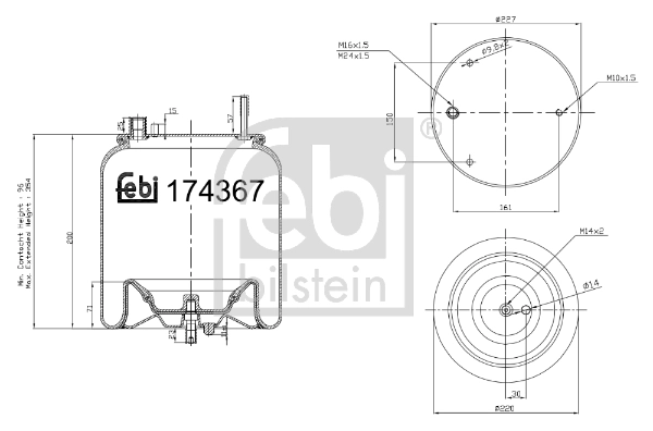 Кожух пневматической рессоры FEBI BILSTEIN 174367