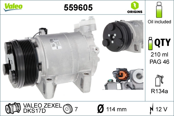 Компрессор кондиционер VALEO 559605