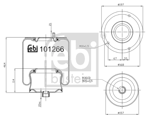 Кожух пневматической рессоры FEBI BILSTEIN 101266