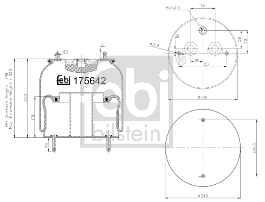 Кожух пневматической рессоры FEBI BILSTEIN 175642