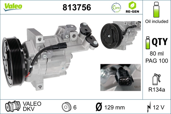Компрессор кондиционер VALEO 813756