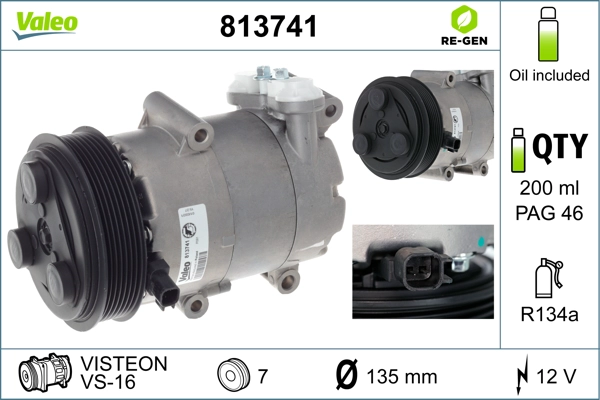 Компрессор кондиционер VALEO 813741