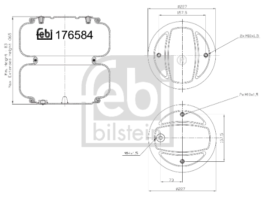Кожух пневматической рессоры FEBI BILSTEIN 176581