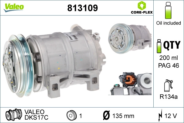 Компрессор кондиционер VALEO 813109