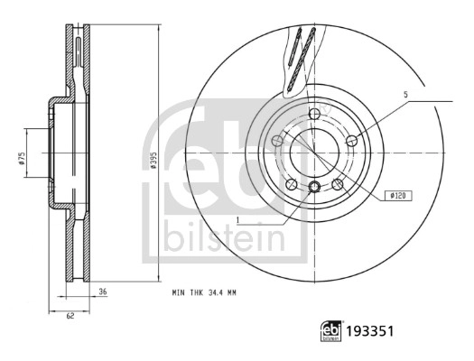 Тормозной диск FEBI BILSTEIN 193351