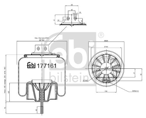 Кожух пневматической рессоры FEBI BILSTEIN 177161
