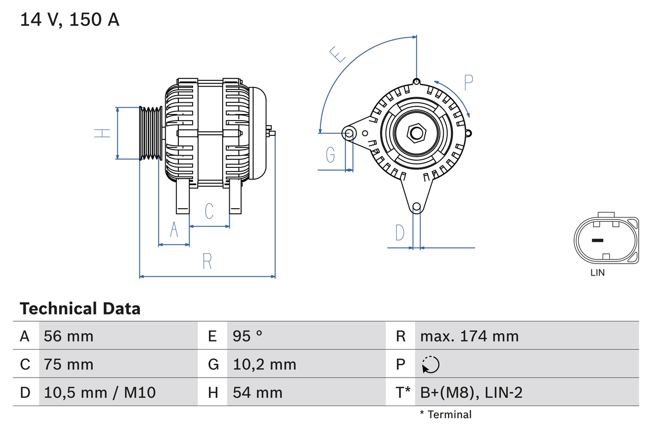 Генератор BOSCH 0 986 083 700