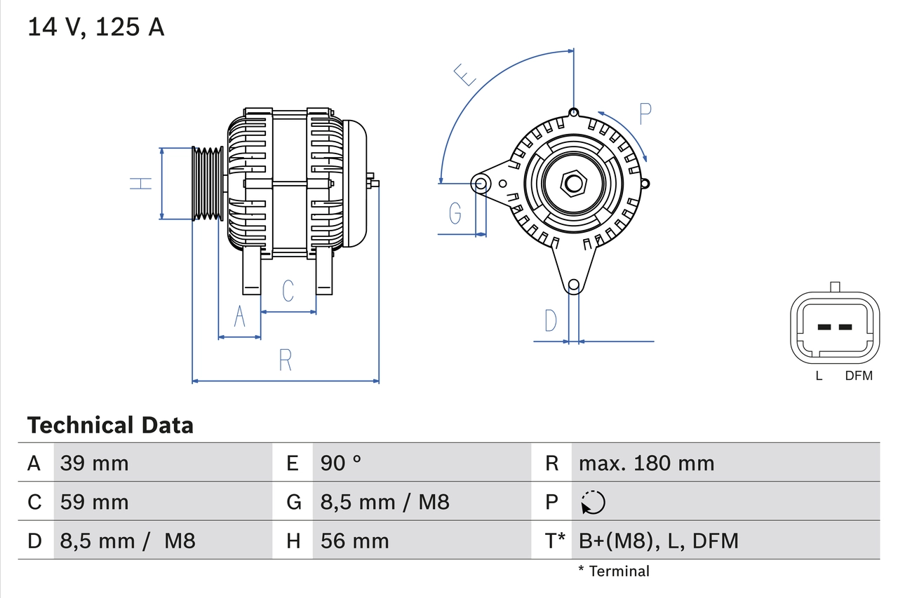 Генератор BOSCH 0 986 084 060