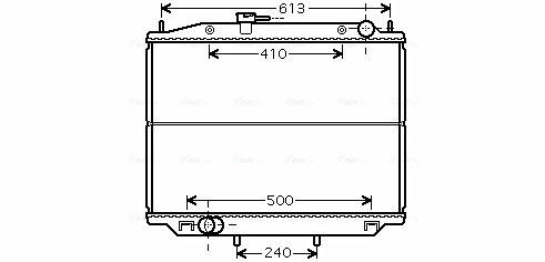Радиатор охлаждение двигателя AVA QUALITY COOLING DN2265