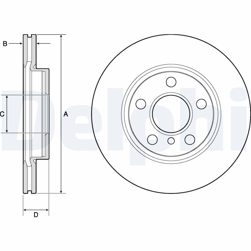 Тормозной диск DELPHI BG4704C