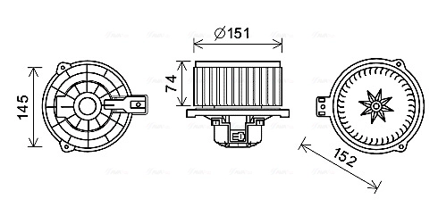 Вентилятор салона AVA QUALITY COOLING HY8430