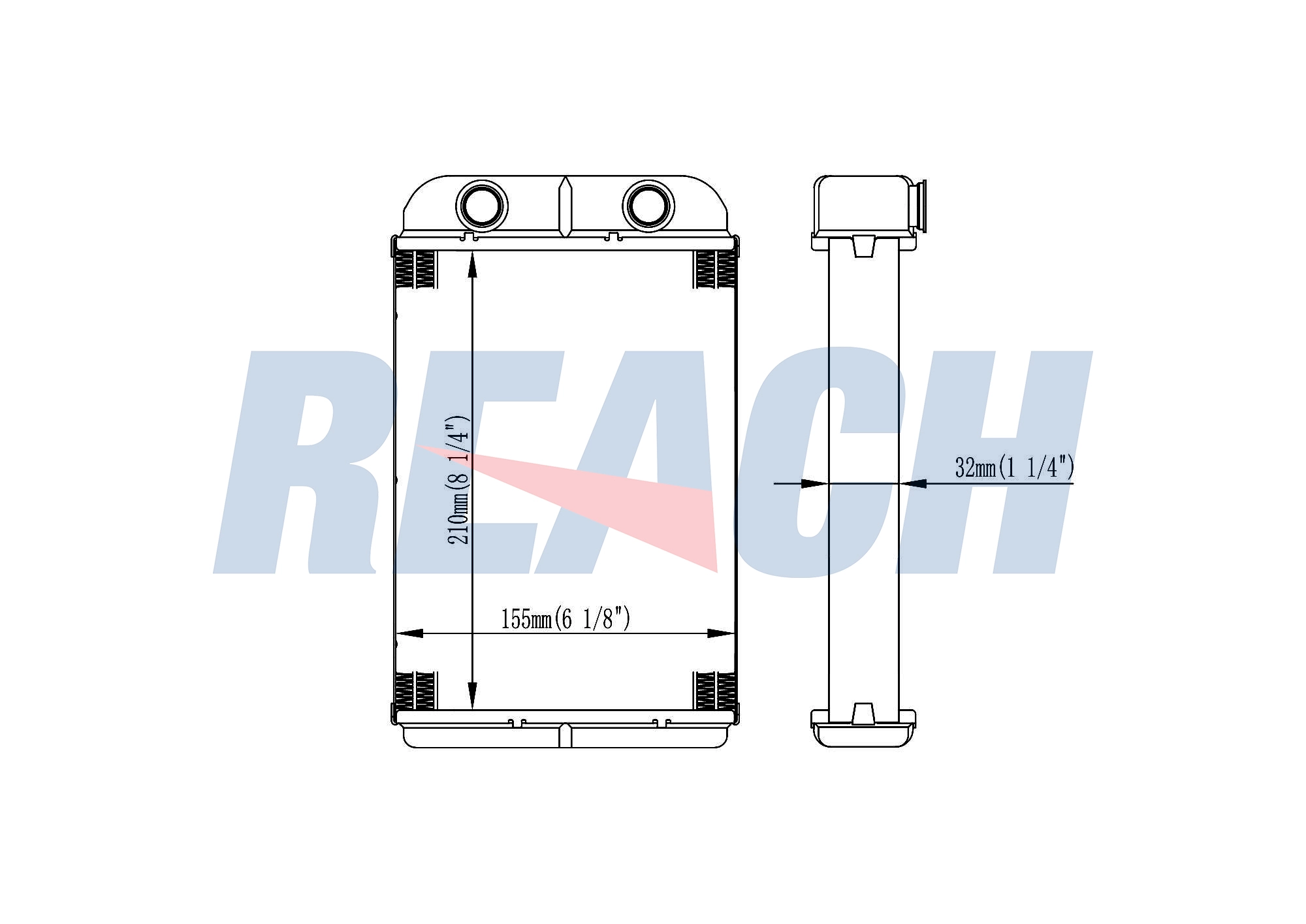 Теплообменник отопление салона REACH 1.18.15289