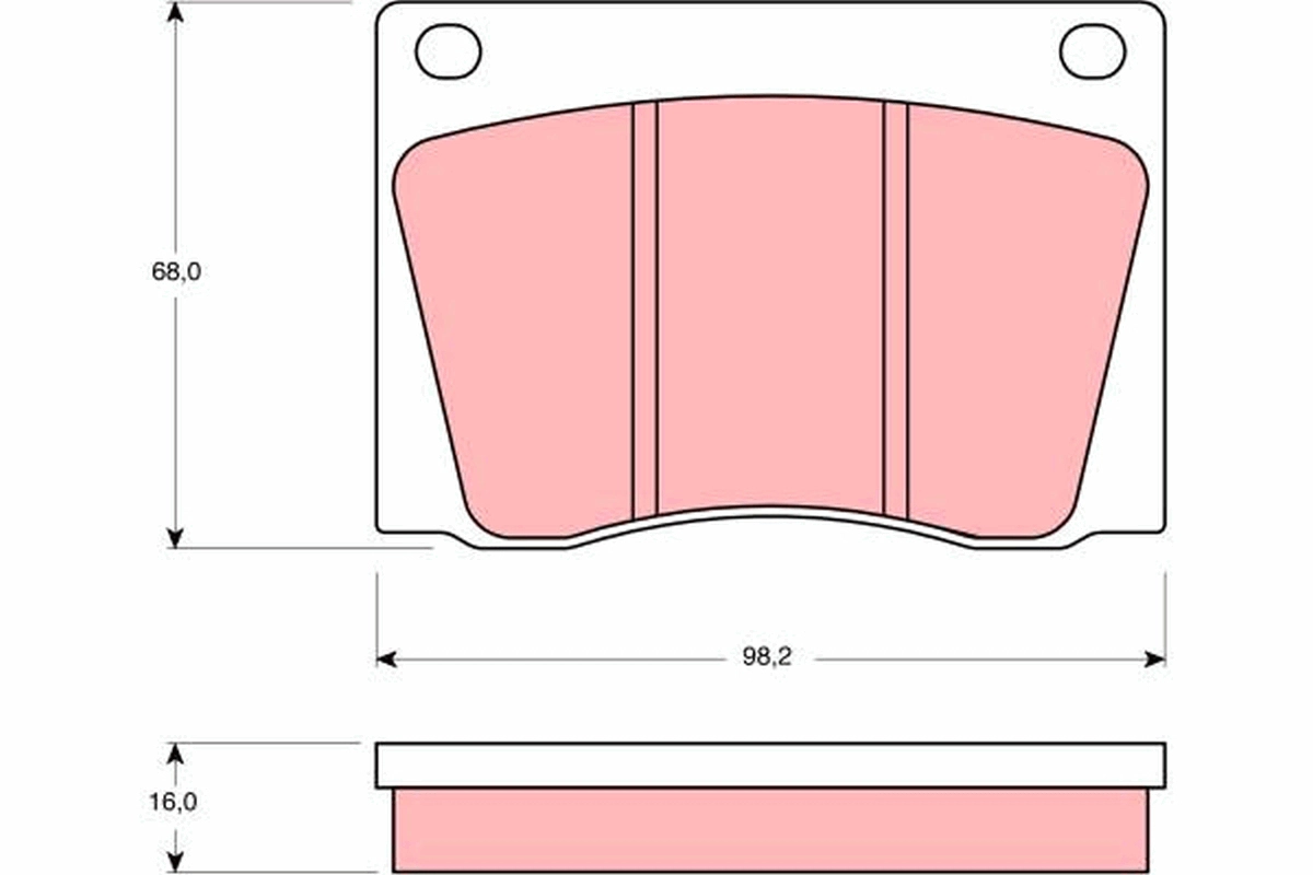Комплект тормозных колодок дисковый тормоз TRW GDB531