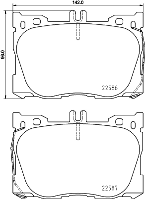 Комплект тормозных колодок дисковый тормоз HELLA/BEHR/PAGID 8DB 355 031-701