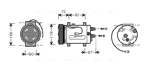 Компрессор кондиционер AVA QUALITY COOLING AIAK177