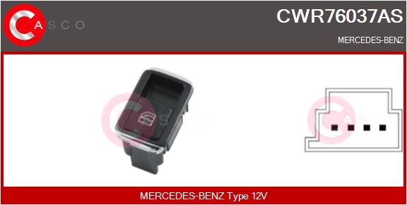 Выключатель стеклолодъемник CASCO CWR76037AS
