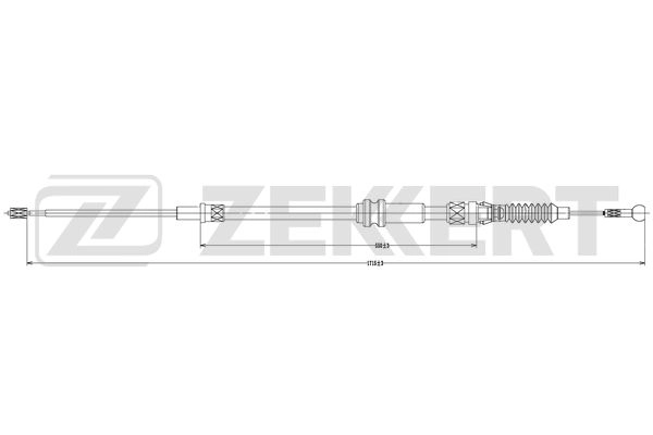 Тросик cтояночный тормоз ZEKKERT BZ-1116
