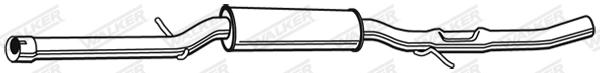 Средний глушитель выхлопных газов WALKER PRODUCTS 23039