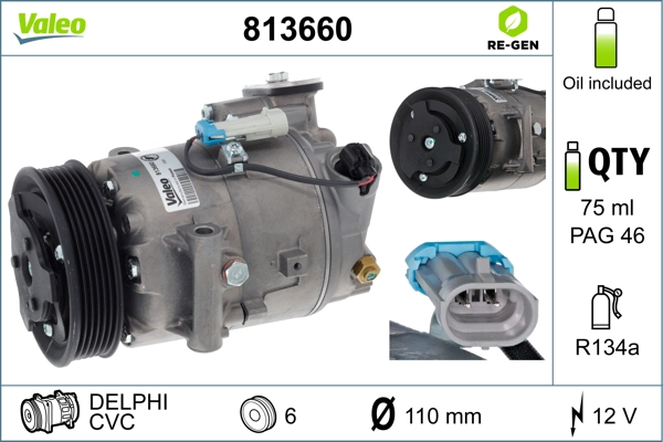 Компрессор кондиционер VALEO 813660