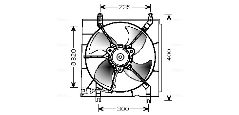 Вентилятор охлаждение двигателя AVA QUALITY COOLING HD7530