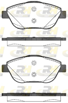 Комплект тормозных колодок дисковый тормоз ROADHOUSE 21392.10