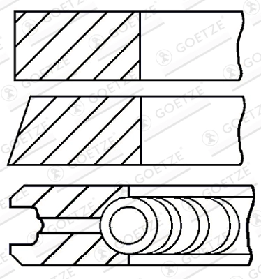 Комплект поршневых колец GOETZE ENGINE 08-138400-00