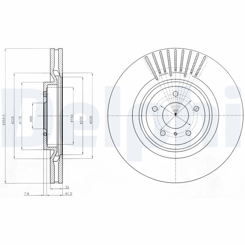 Тормозной диск DELPHI BG9073C